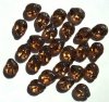 25 14mm Transparent Rosaline Ladybug Beads